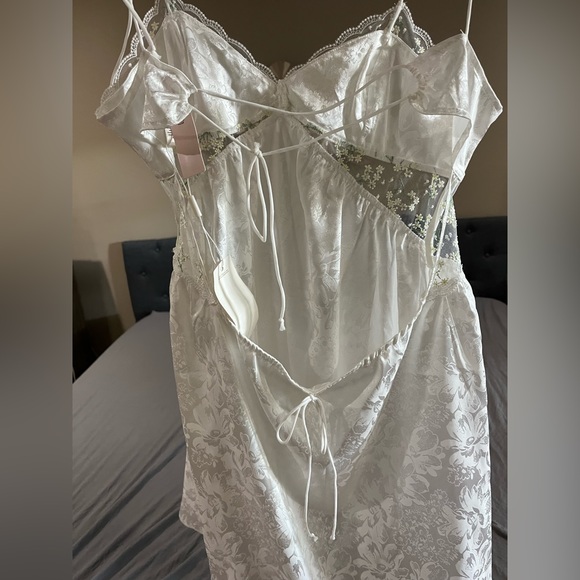 For Love & Lemons Baby’s Breath Slip Dress in Ivory - Picture 12 of 14